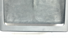 Tesla Model X 22-25 center console trim panel for wireless charging, black leather, Alcantara, scratches, scuffs