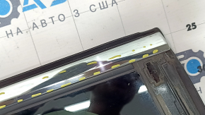 Triangle door glass with glass seal, rear left, Jeep Grand Cherokee WL 22-25, tinted with molding, chrome, scratches on chrome