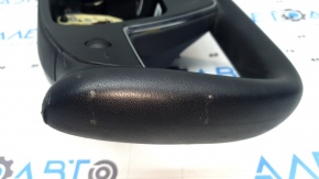 Tesla Model X 22-25 steering wheel, black leather, Plaid, tears in the leather, scuffs, scratches on the plastic