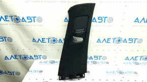 Tesla Model X 22-25 center pillar trim, upper right, black Alcantara, scratches on plastic
