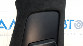 Tesla Model X 22-25 center pillar trim, upper right, black Alcantara, scratches on plastic