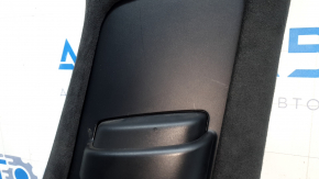 Tesla Model X 22-25 center pillar trim, upper right, black Alcantara, scratches on plastic
