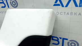 Tesla Model X 22-25 lower right center pillar trim, black with white leather, needs cleaning, broken mount