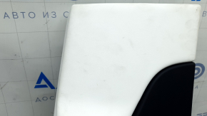 Tesla Model X 22-25 lower right center pillar trim, black with white leather, needs cleaning, broken mount