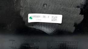 The rear passenger seat backrest trim for the Tesla Model X 22-25 is black, scuffed, and the mount is broken.