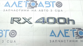 Emblem inscription RX400h rear Lexus RX400h 06-08 type 2, worn, bumps
