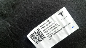 Tesla Model X 22-25 rear engine soundproofing is cracked.
