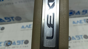 Rear right illuminated door sill plate for Lexus RX300 RX330 RX350 RX400h 04-08, beige, chrome, illuminated, scratches, whitened plastic, dent