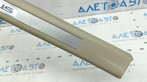 Illuminated front left door sill plate for Lexus RX300 RX330 RX350 RX400h 04-08, beige, scratches, dents