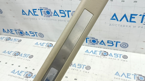 Illuminated front right door sill plate for Lexus RX300 RX330 RX350 RX400h 04-08, beige, scratches, dents