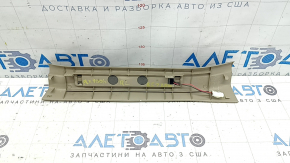Illuminated rear left door sill plate for Lexus RX300 RX330 RX350 RX400h 04-08, beige, illuminated, with chrome trim, worn