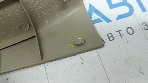 Illuminated rear left door sill plate for Lexus RX300 RX330 RX350 RX400h 04-08, beige, illuminated, with chrome trim, worn