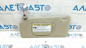 Left visor for Lexus RX300 RX330 RX350 RX400h 04-09, beige, without hook, with trim, needs cleaning, dents