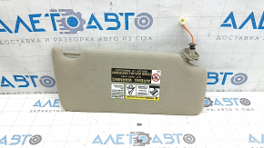 Left visor for Lexus RX300 RX330 RX350 RX400h 04-09, beige, without hook, with trim, needs cleaning, dents