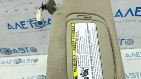 Right visor for Lexus RX300 RX330 RX350 RX400h 04-09, beige, without hook, with trim, needs cleaning, dents