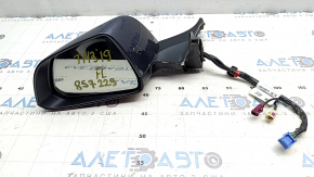 Left side mirror assembly for Tesla Model 3, 18-pin, 13-pin, 2-pin, heated, auto-dimming, chrome, PMNG graphite, scratched