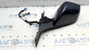 Left side mirror assembly for Tesla Model 3, 18-pin, 13-pin, 2-pin, heated, auto-dimming, chrome, PMNG graphite, scratched