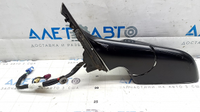 Left side mirror assembly for Tesla Model 3, 18-pin, 13-pin, 2-pin, heated, auto-dimming, chrome, PMNG graphite, scratched