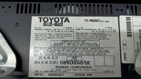 Radio and MP3 player 6 discs Lexus RX300 RX330 RX350 RX400h 04-09 with wood film, scratches