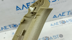 Right upper center pillar trim for Lexus RX300 RX330 RX350 RX400h 04-09, beige, chemically treated, scratched, filed down