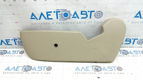 Left side passenger seat trim for Lexus RX300 RX330 RX350 RX400h 04-08, beige, cracks in fasteners, scratches, needs cleaning