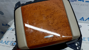 Lexus RX300 RX330 RX350 RX400h 04-08 center console cup holders, beige, wood trim, scratches