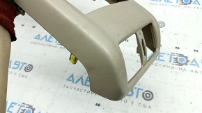 Upper center console trim for Lexus RX300 RX330 RX350 RX400h 04-08, beige, wood grain inserts, cracks in fasteners