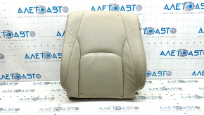 Driver's seat back upholstery for Lexus RX300 RX330 RX350 RX400h 04-09, beige leather, cracked, heated, needs cleaning, wrinkled