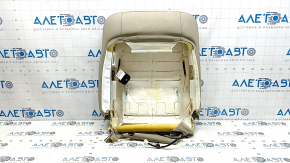 Driver's seat back upholstery for Lexus RX300 RX330 RX350 RX400h 04-09, beige leather, cracked, heated, needs cleaning, wrinkled