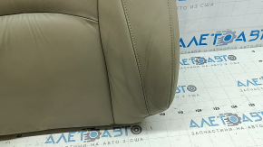 Driver's seat back upholstery for Lexus RX300 RX330 RX350 RX400h 04-09, beige leather, cracked, heated, needs cleaning, wrinkled