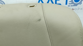 Driver's seat back upholstery for Lexus RX300 RX330 RX350 RX400h 04-09, beige leather, cracked, heated, needs cleaning, wrinkled