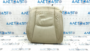 Driver's seat cushion upholstery for Lexus RX300 RX330 RX350 RX400h 04-09, beige leather, cracked, heated, needs cleaning, wrinkled