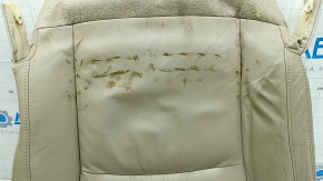 Driver's seat cushion upholstery for Lexus RX300 RX330 RX350 RX400h 04-09, beige leather, cracked, heated, needs cleaning, wrinkled