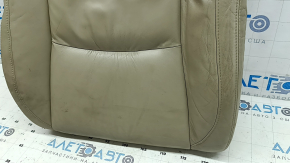 Driver's seat cushion upholstery for Lexus RX300 RX330 RX350 RX400h 04-09, beige leather, cracked, heated, needs cleaning, wrinkled