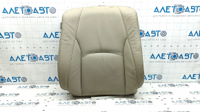 Lexus RX300 RX330 RX350 RX400h 04-09 passenger seat back upholstery, beige leather, cracked, heated, needs cleaning, wrinkled