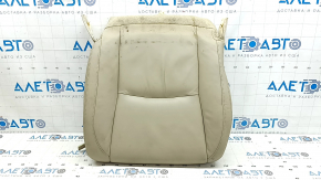 Lexus RX300 RX330 RX350 RX400h 04-09 passenger seat cushion upholstery, beige leather, cracked, needs heating, needs cleaning, wrinkled, scratches