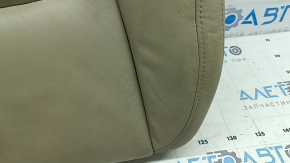 Lexus RX300 RX330 RX350 RX400h 04-09 passenger seat cushion upholstery, beige leather, cracked, needs heating, needs cleaning, wrinkled, scratches