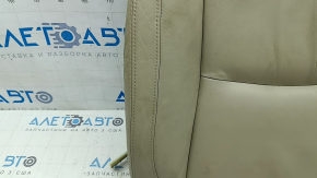 Lexus RX300 RX330 RX350 RX400h 04-09 passenger seat cushion upholstery, beige leather, cracked, needs heating, needs cleaning, wrinkled, scratches