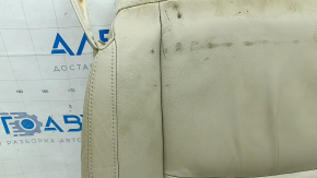 Lexus RX300 RX330 RX350 RX400h 04-09 passenger seat cushion upholstery, beige leather, cracked, needs heating, needs cleaning, wrinkled, scratches