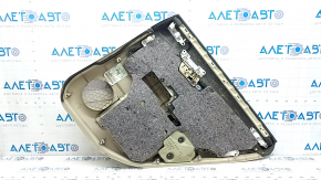 Door trim card rear left Lexus RX300 RX330 RX350 RX400H 04-09 beige, with beige insert, armrest beige leather, molding under the wood gloss, with a film under the wood, with a handle, tears, scratches