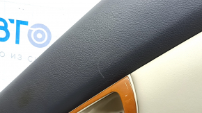 Door trim card rear left Lexus RX300 RX330 RX350 RX400H 04-09 beige, with beige insert, armrest beige leather, molding under the wood gloss, with a film under the wood, with a handle, tears, scratches
