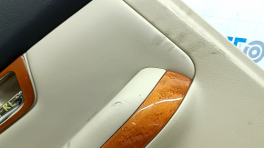 Door trim card rear left Lexus RX300 RX330 RX350 RX400H 04-09 beige, with beige insert, armrest beige leather, molding under the wood gloss, with a film under the wood, with a handle, tears, scratches