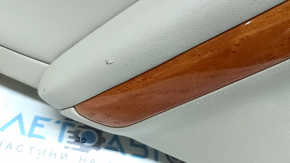 Door trim card rear left Lexus RX300 RX330 RX350 RX400H 04-09 beige, with beige insert, armrest beige leather, molding under the wood gloss, with a film under the wood, with a handle, tears, scratches