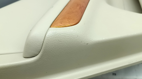 Door trim card rear left Lexus RX300 RX330 RX350 RX400H 04-09 beige, with beige insert, armrest beige leather, molding under the wood gloss, with a film under the wood, with a handle, tears, scratches