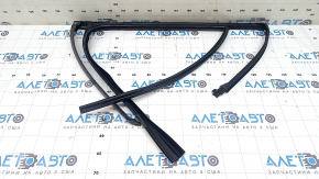 Rear right glass seal with molding for BMW X3 F25 11-17, gloss black