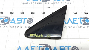 Triangle cover for front left pillar of Lexus RX300 RX330 RX350 RX400h 04-08, gloss black, broken mount
