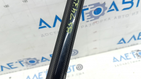 Molding door-glass center rear left Lexus RX300 RX330 RX350 RX400h 04-08 gloss black, swollen film