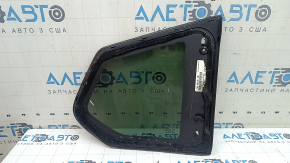 Rear left window, fixed glass, BMW X3 F25 11-17, tinted, gloss black, seal torn