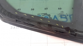 Rear left window, fixed glass, BMW X3 F25 11-17, tinted, gloss black, seal torn