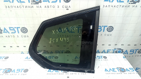 Rear right window, fixed glass, BMW X3 F25 11-17, tinted, gloss black, seal torn